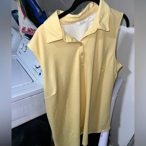 LADY HAGEN WOMENS YELLOW SIZE XL GOLF POLO SHIRT